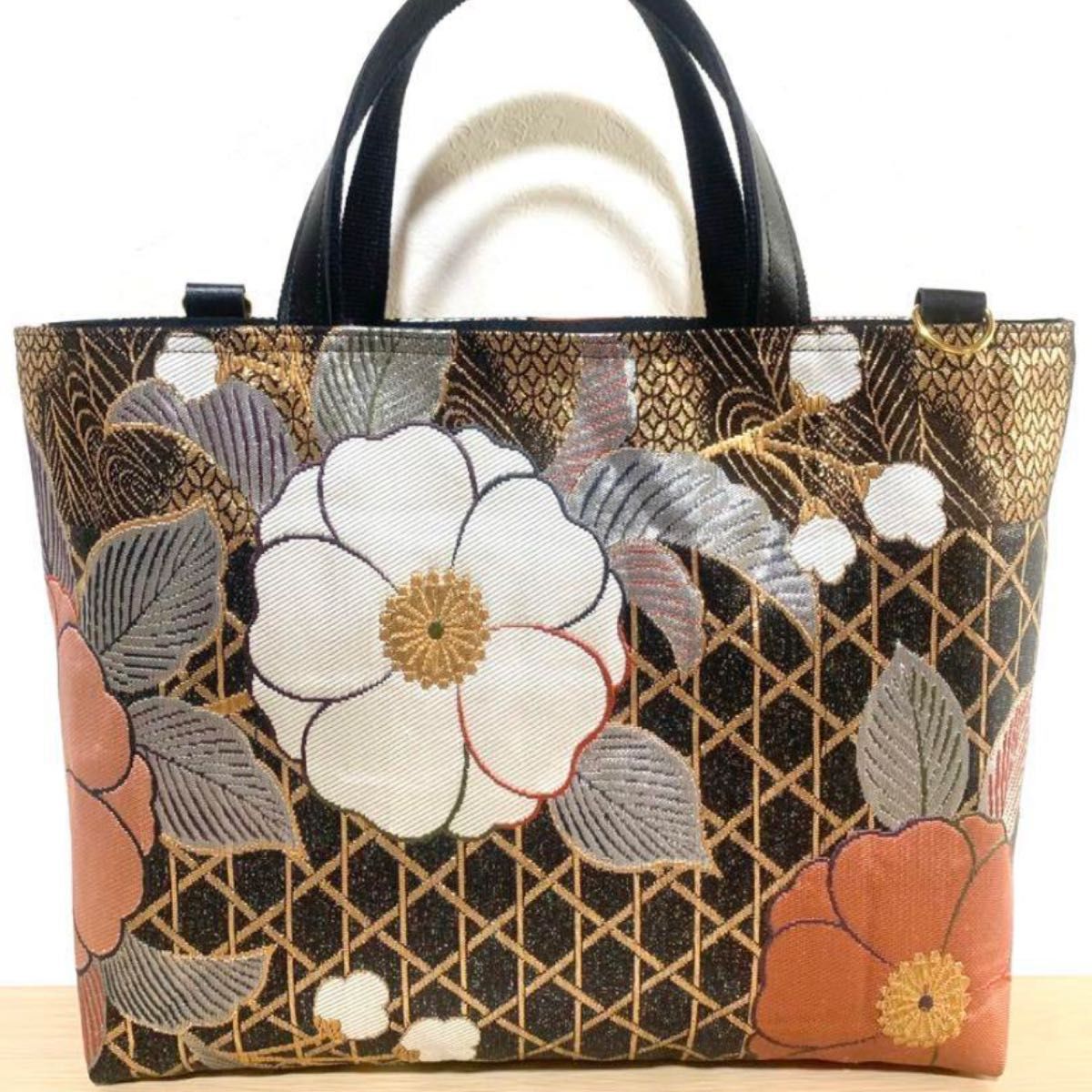 帯リメイクバッグ 花柄 ショルダーバッグ 手提げバッグ|Yahoo 帯リメイクバッグ 花柄 ショルダーバッグ 手提げバッグ|Yahoo