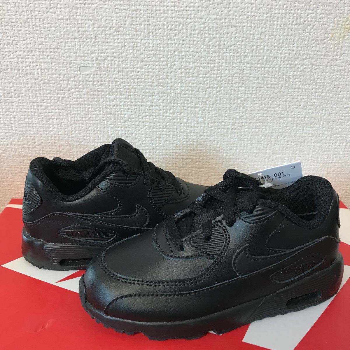 NIKE購入正規品 NIKE AIR MAX 90 LTR （TD）BLACK/BLACK/NOIR/NOIR エアマックス90 LTR (TD) エアマックス90 15cm 833416-001 AIRMAX90 9c