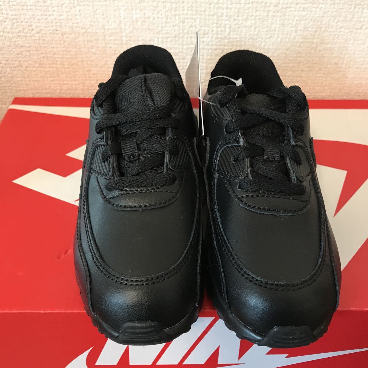 NIKE購入正規品 NIKE AIR MAX 90 LTR （TD）BLACK/BLACK/NOIR/NOIR エアマックス90 LTR (TD) エアマックス90 15cm 833416-001 AIRMAX90 9c_画像5