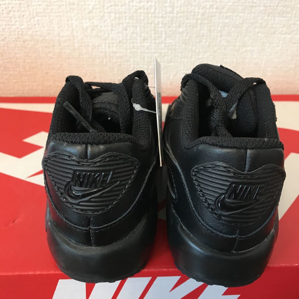 NIKE購入正規品 NIKE AIR MAX 90 LTR （TD）BLACK/BLACK/NOIR/NOIR エアマックス90 LTR (TD) エアマックス90 15cm 833416-001 AIRMAX90 9c_画像6