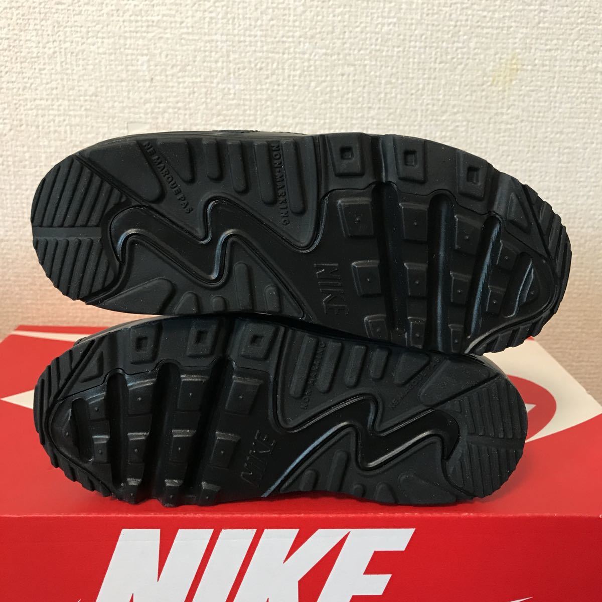 NIKE購入正規品 NIKE AIR MAX 90 LTR （TD）BLACK/BLACK/NOIR/NOIR エアマックス90 LTR (TD) エアマックス90 15cm 833416-001 AIRMAX90 9c_画像8