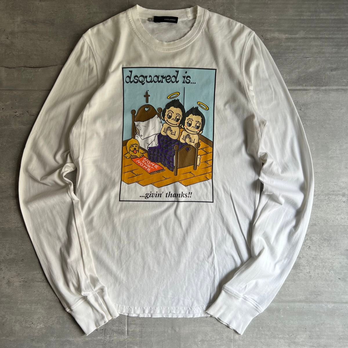 DSQARED2 ディースクエアード プリント ロングスリーブTシャツ S DSQARED2 ディースクエアード プリント ロングスリーブTシャツ S
