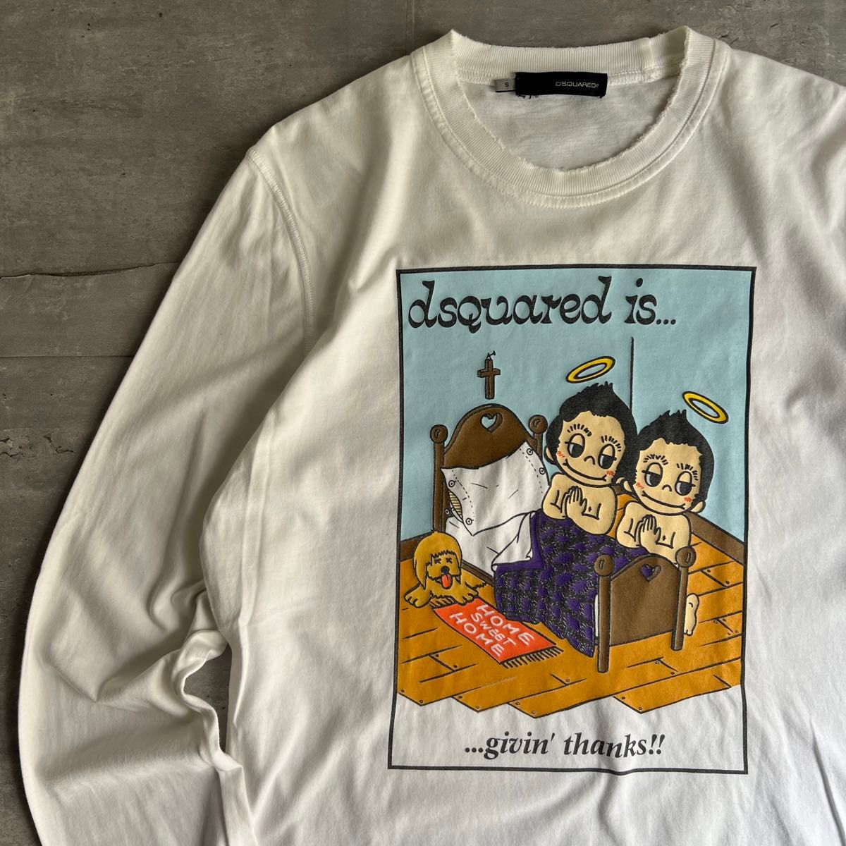 DSQARED2 ディースクエアード プリント ロングスリーブTシャツ S DSQARED2 ディースクエアード プリント ロングスリーブTシャツ S