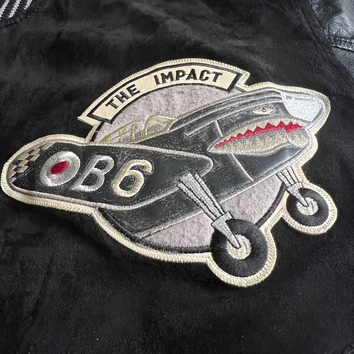 KANSAI YAMAMOTO MAN 山本寛斎 刺繍ロゴ レザースタジャン KANSAI YAMAMOTO MAN 山本寛斎 刺繍ロゴ レザースタジャン