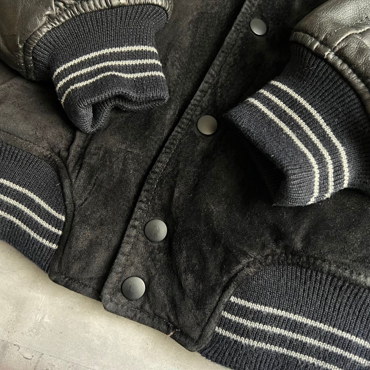 KANSAI YAMAMOTO MAN 山本寛斎 刺繍ロゴ レザースタジャン KANSAI YAMAMOTO MAN 山本寛斎 刺繍ロゴ レザースタジャン