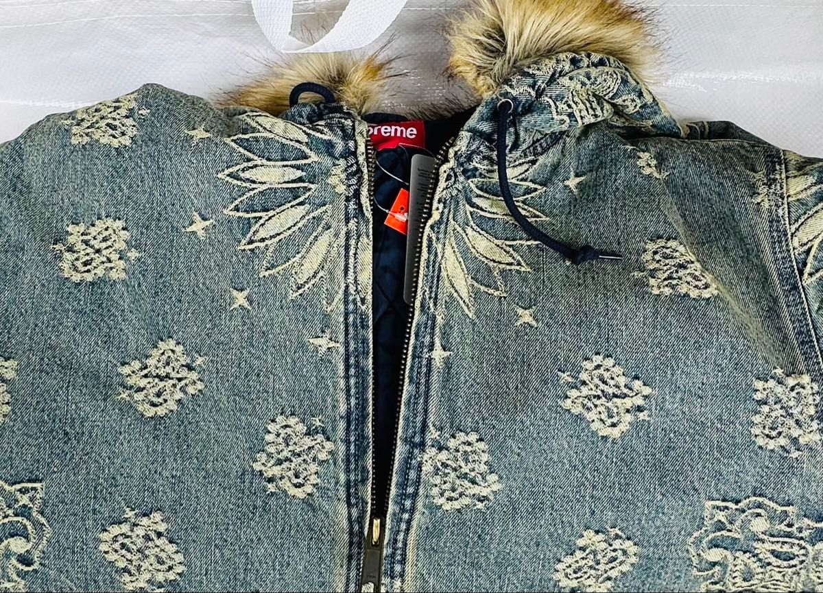 Supreme Bandana Jacquard Denim Hooded Work Jacket Supreme Bandana Jacquard Denim Hooded Work Jacket