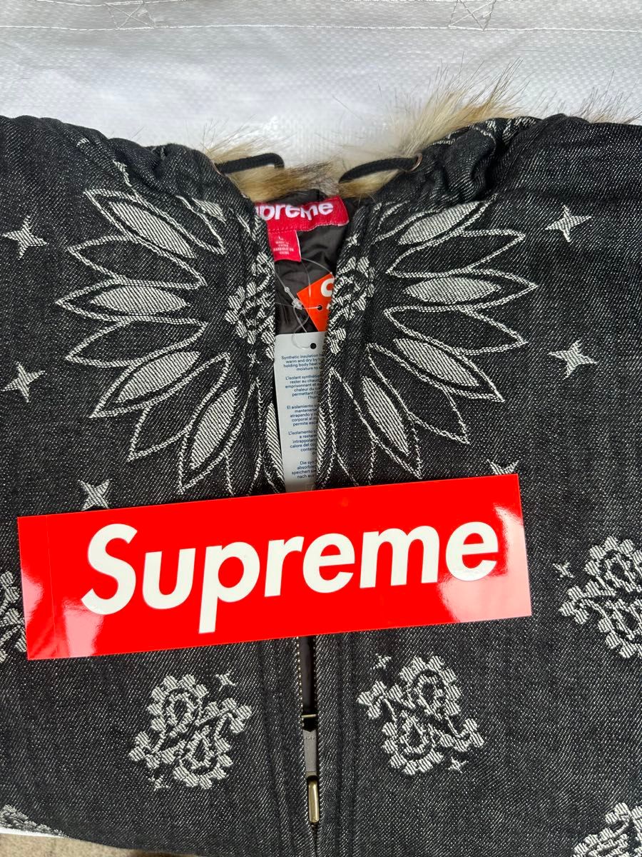 Supreme Bandana Jacquard Denim Hooded Work Jacket Supreme Bandana Jacquard Denim Hooded Work Jacket