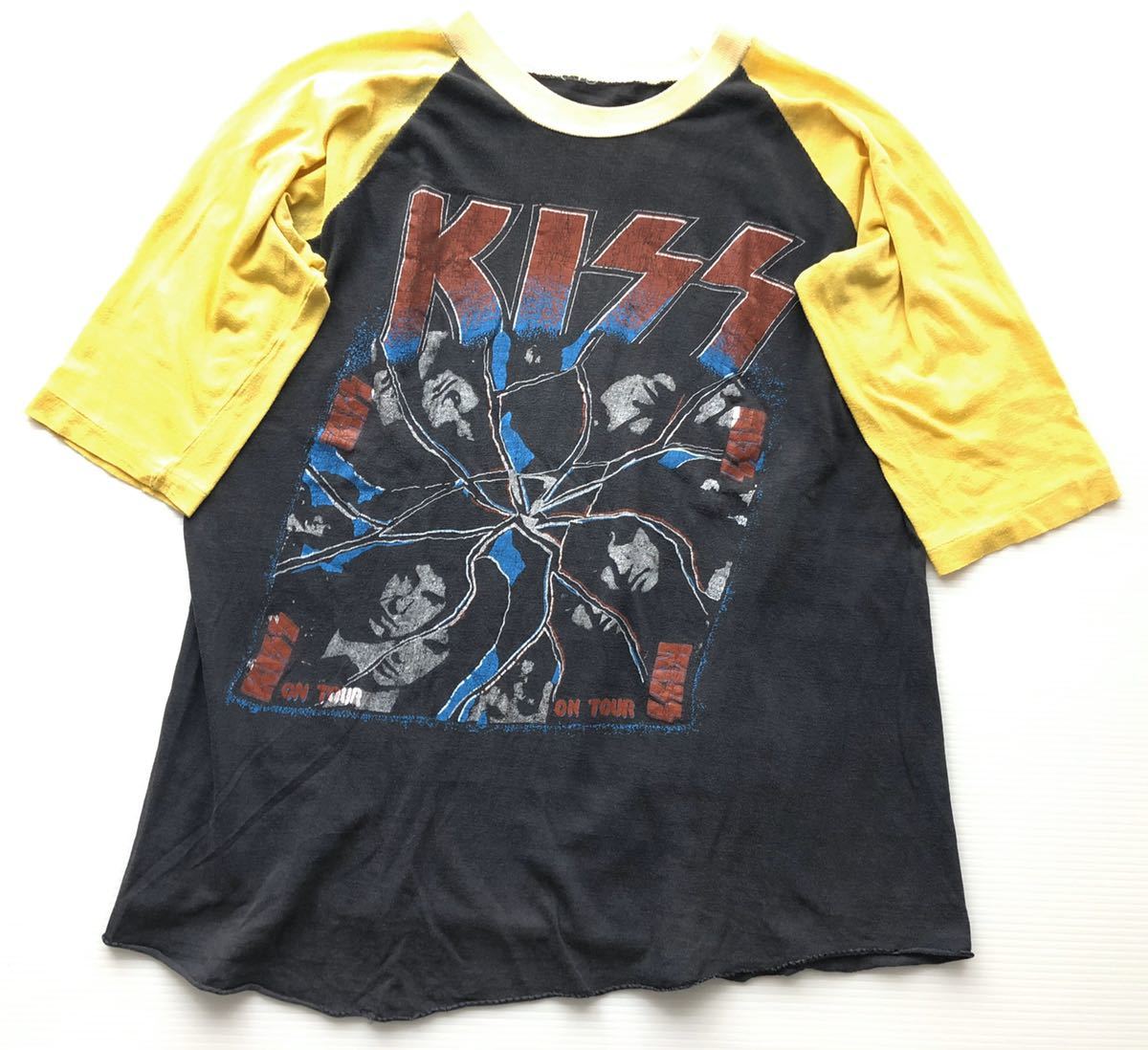 Yahoo!オークション - 80s ビンテージ キッス パキ綿 ラグラン Yahoo!オークション - 80s ビンテージ キッス パキ綿 ラグラン