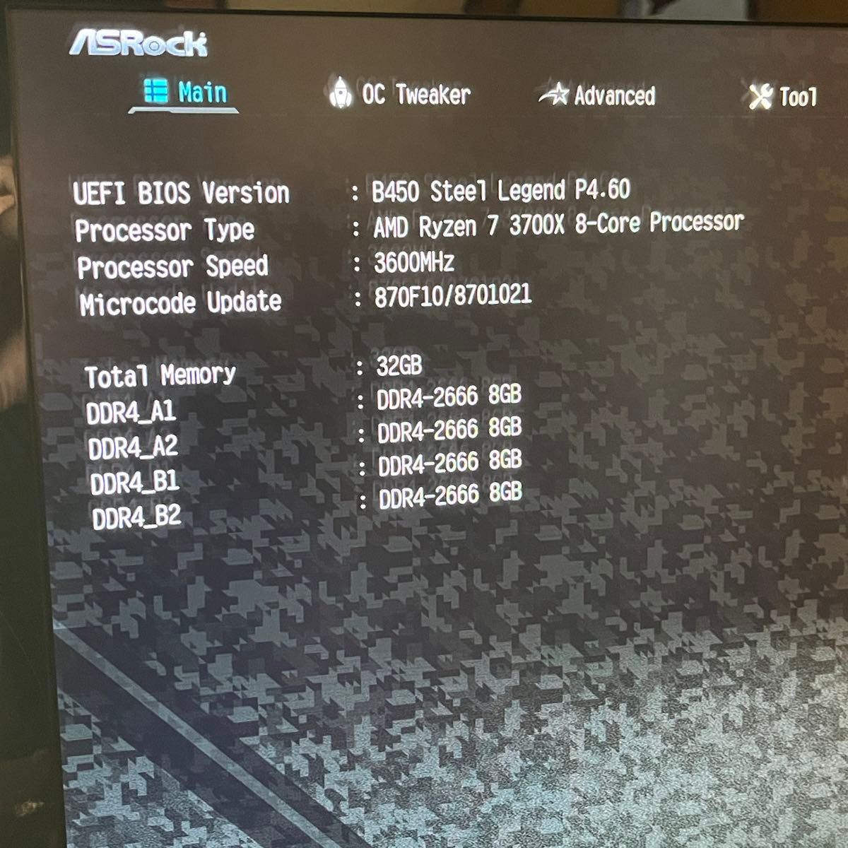 CPU取付済)ASRock B450 Steel Legend マザーボード + Ryzen 7 CPU取付済)ASRock B450 Steel Legend マザーボード + Ryzen 7