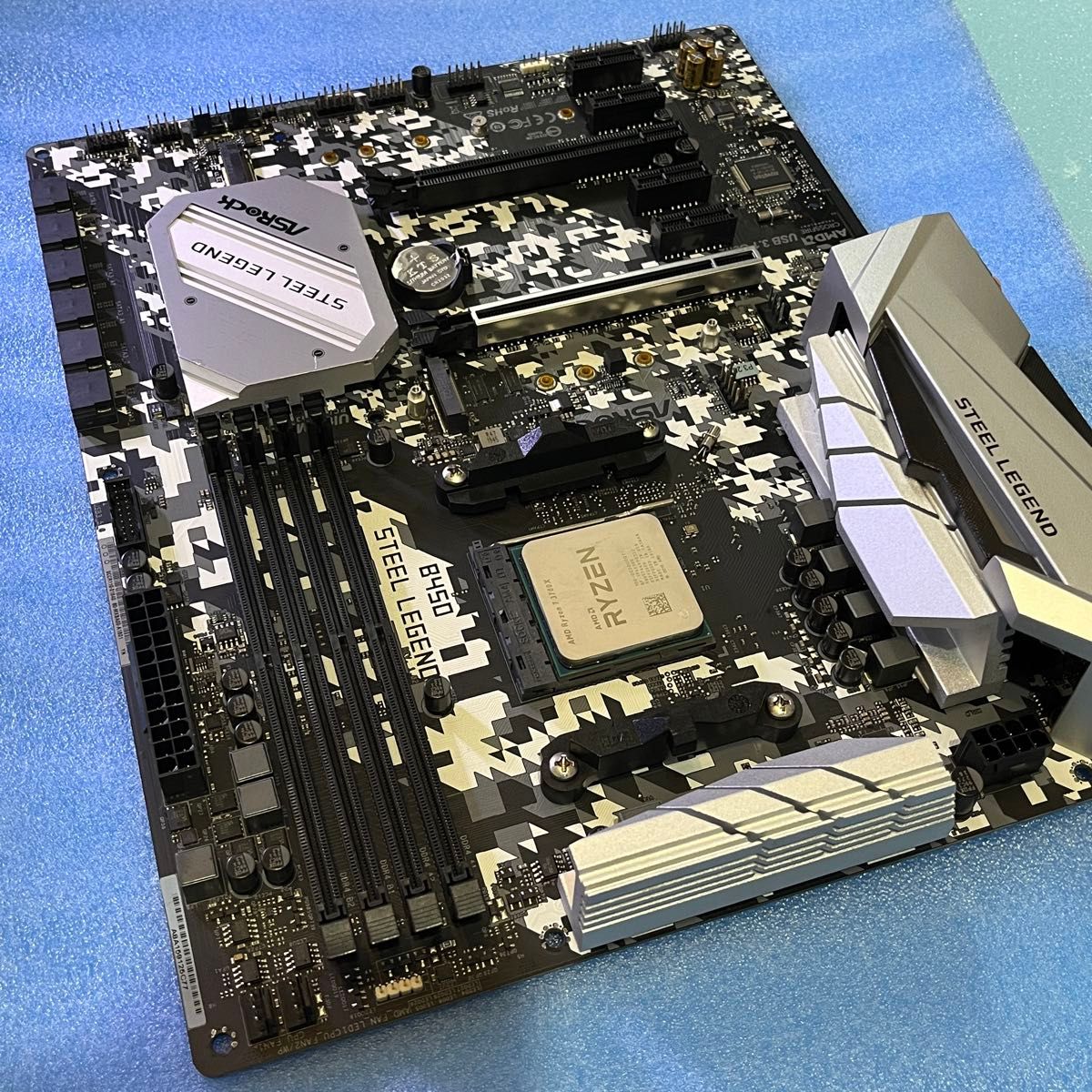 CPU取付済)ASRock B450 Steel Legend マザーボード + Ryzen 7 CPU取付済)ASRock B450 Steel Legend マザーボード + Ryzen 7