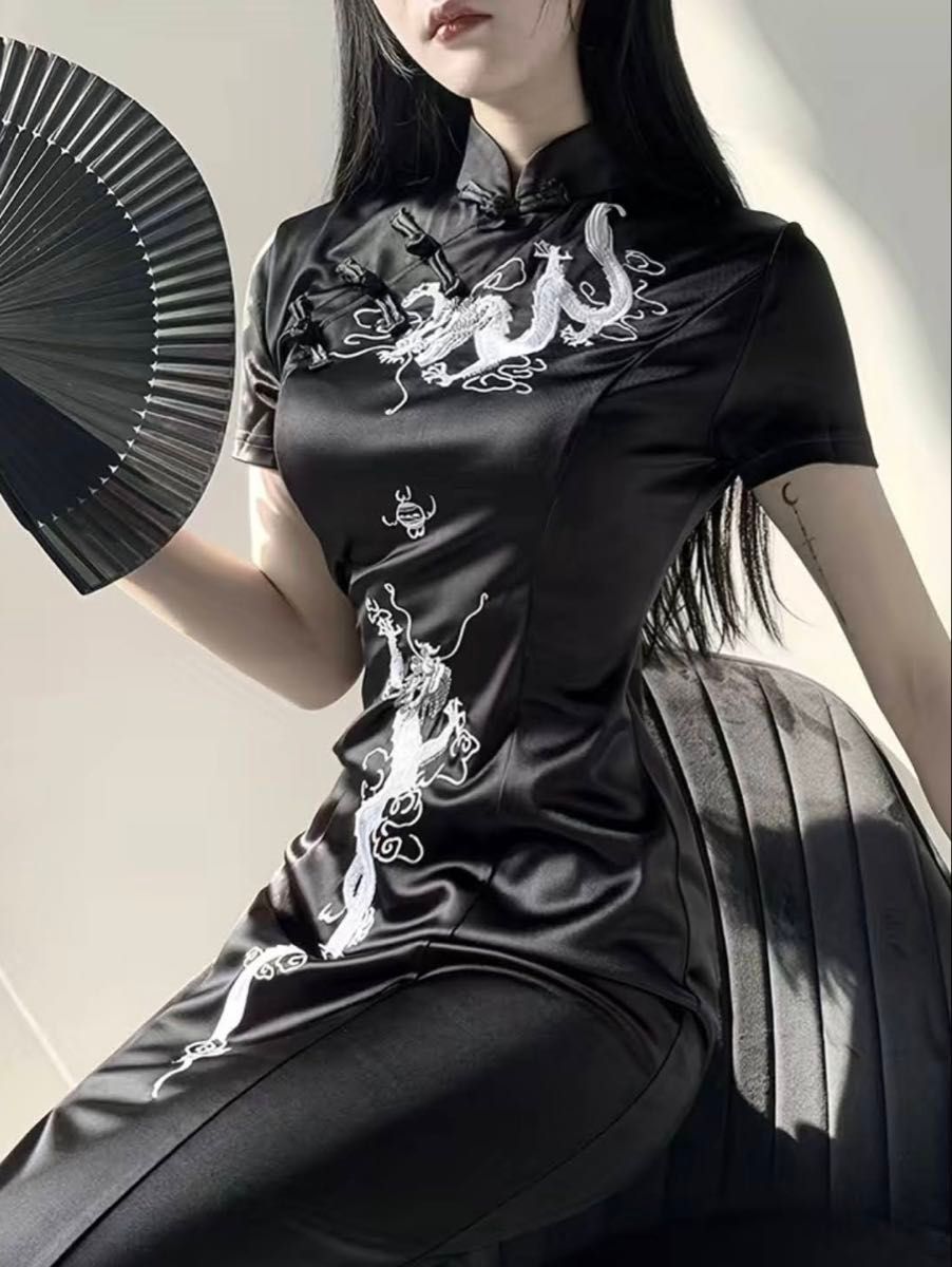 ロングチャイナドレス 黒XL|Yahoo!フリマ(旧PayPayフリマ) ロングチャイナドレス 黒XL|Yahoo!フリマ(旧PayPayフリマ)