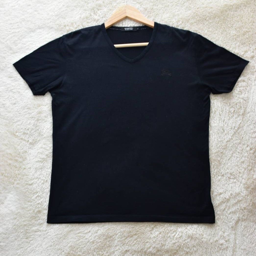 バーバリーブラックレーベル 半袖 Tシャツ Vネック サイズ3 刺繍 バーバリーブラックレーベル 半袖 Tシャツ Vネック サイズ3 刺繍