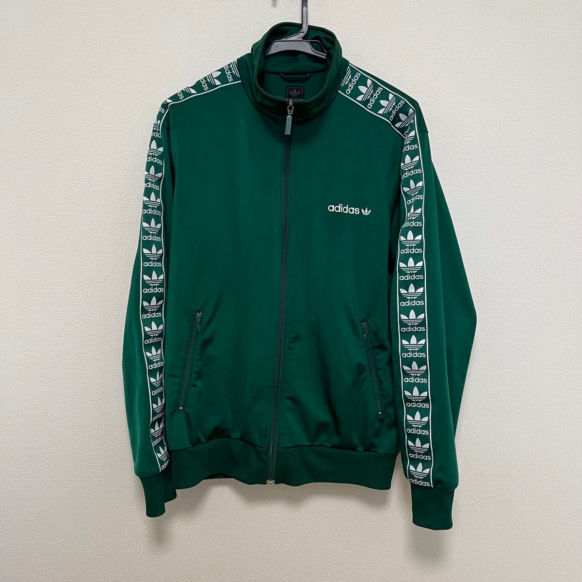 希少】 90s アディダス ジャージ 袖ロゴ 緑 白 O ヴィンテージ 希少】 90s アディダス ジャージ 袖ロゴ 緑 白 O ヴィンテージ