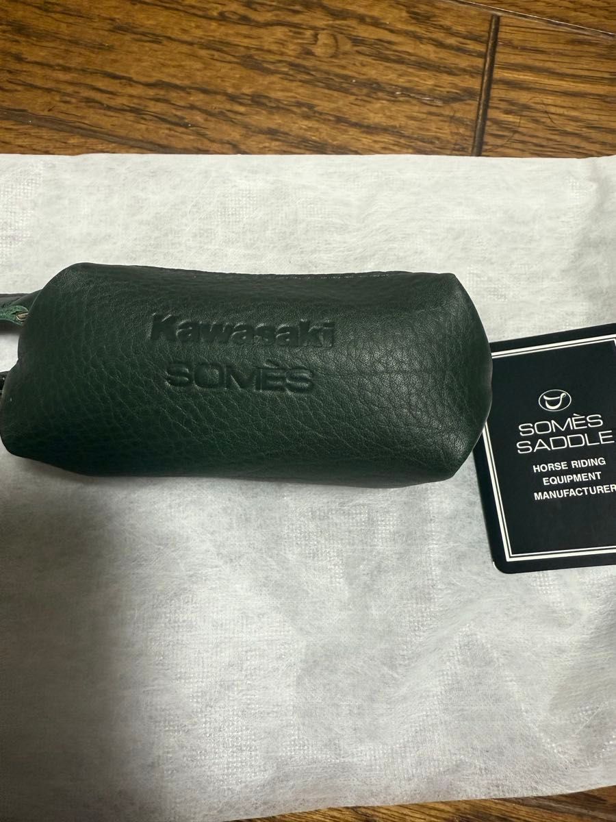 Kawasaki SOMES カラビナ付きマルチケース カワサキ × ソメス Kawasaki SOMES カラビナ付きマルチケース カワサキ × ソメス