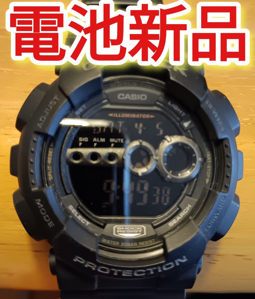 G-SHOCK 電池新品 GD-100 ブラック 黒ジーショック カシオ G-SHOCK 電池新品 GD-100 ブラック 黒ジーショック カシオ