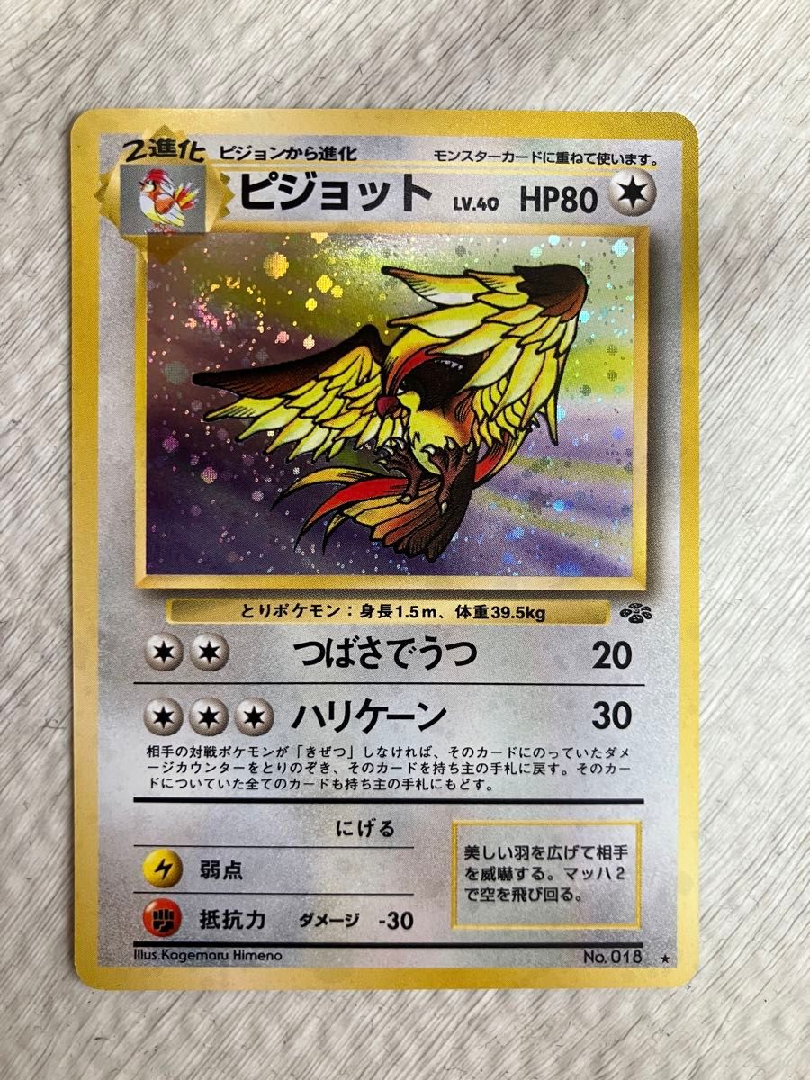 ピジョット LV 40 HP80 No 018 旧裏 ポケモンカードゲーム ピジョット LV 40 HP80 No 018 旧裏 ポケモンカードゲーム