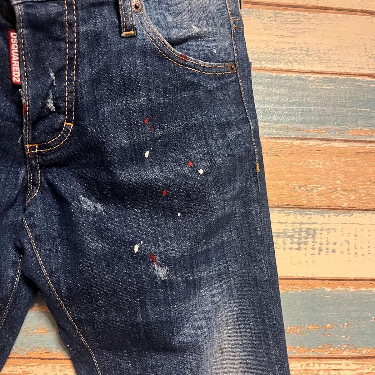 DSQUARED2 デニムパンツ ディースク ペイント ペンキ クラッシュ DSQUARED2 デニムパンツ ディースク ペイント ペンキ クラッシュ