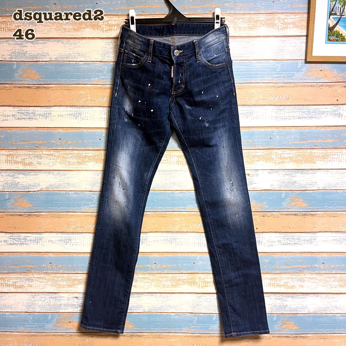 DSQUARED2 デニムパンツ ディースク ペイント ペンキ クラッシュ DSQUARED2 デニムパンツ ディースク ペイント ペンキ クラッシュ