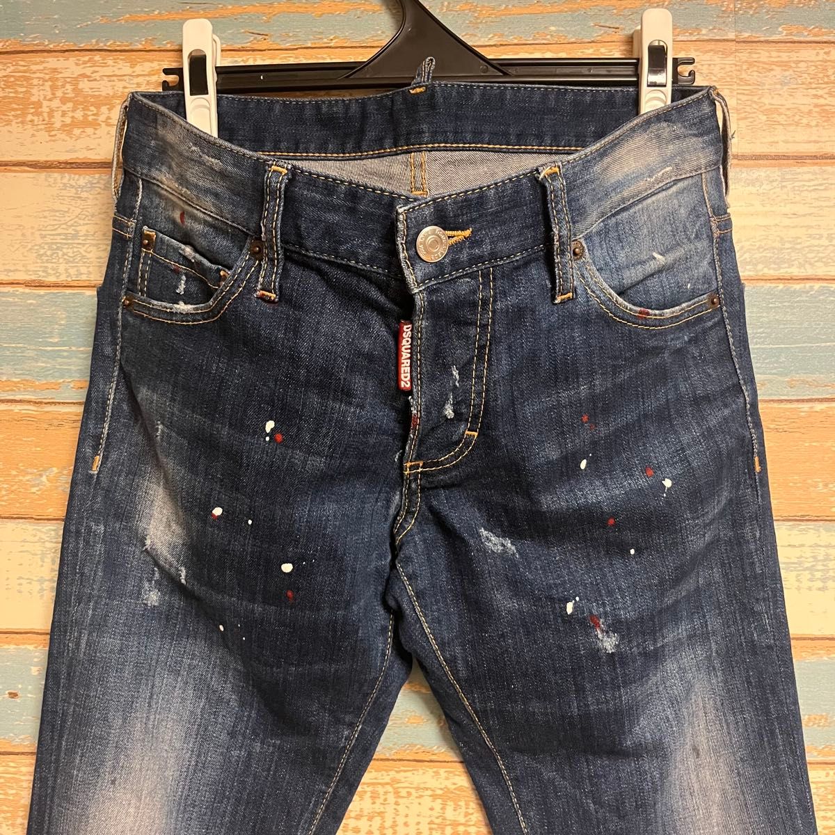 DSQUARED2 デニムパンツ ディースク ペイント ペンキ クラッシュ DSQUARED2 デニムパンツ ディースク ペイント ペンキ クラッシュ