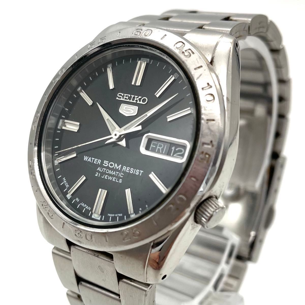 SEIKO セイコーファイブ 7S26ムーブメント シースルーバック SEIKO セイコーファイブ 7S26ムーブメント シースルーバック