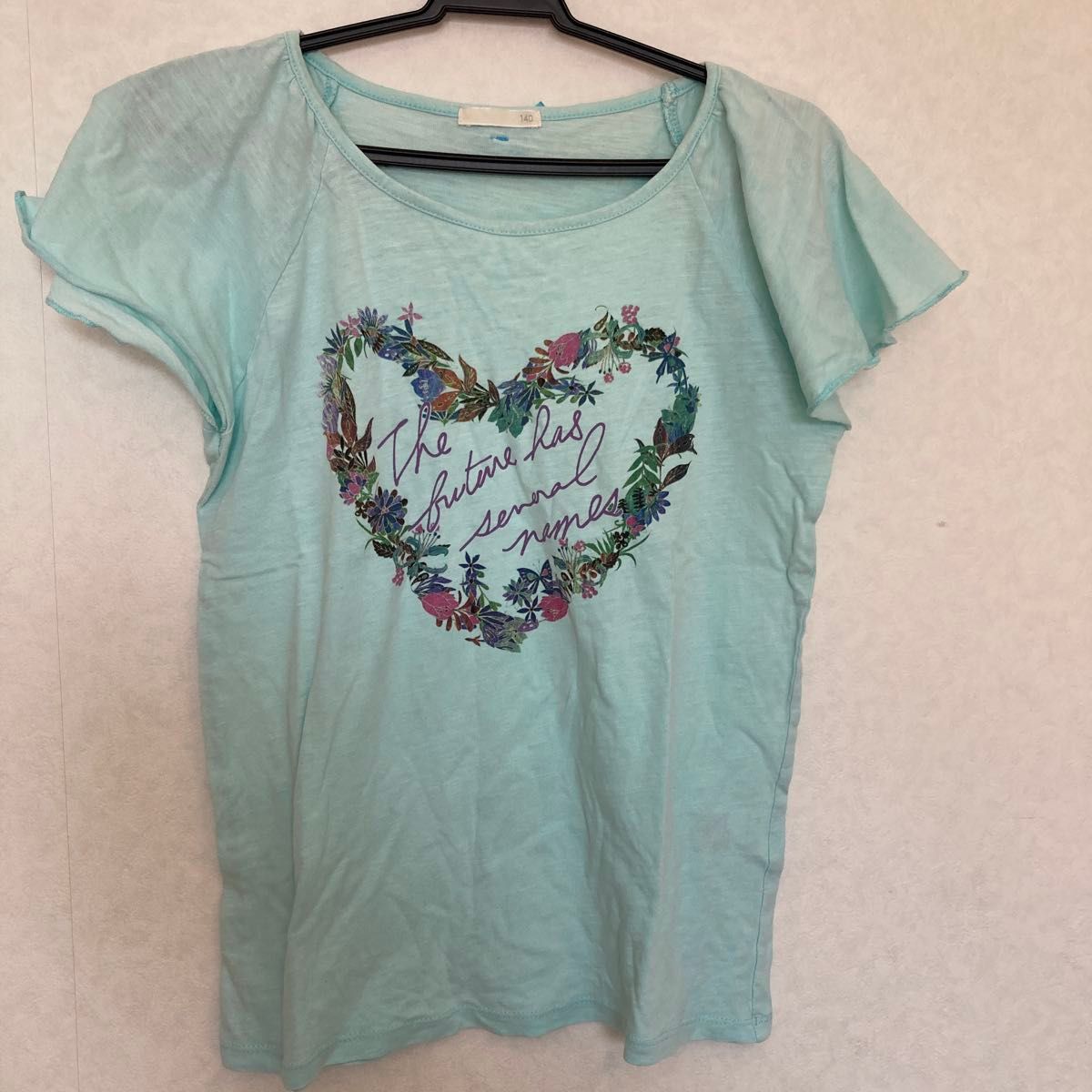 Tシャツ ミントグリーン 花柄 ハート ロゴ 140|Yahoo!フリマ Tシャツ ミントグリーン 花柄 ハート ロゴ 140|Yahoo!フリマ