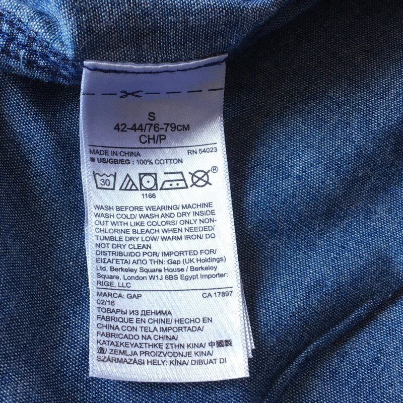 《郵送無料》■Ijinko☆新品★Ｇａｐ　ギャップWash Story★ 定格 6900円 S サイズ半袖シャツ_画像7