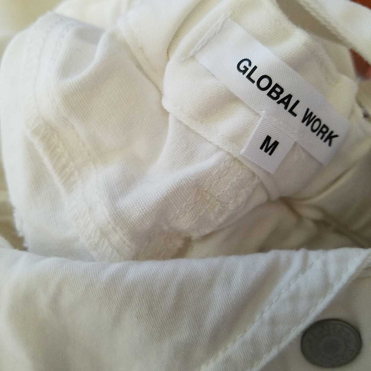 中古品☆GLOBAL WORK ホワイトオーバーオール/サイズM(100～110cm)_画像5