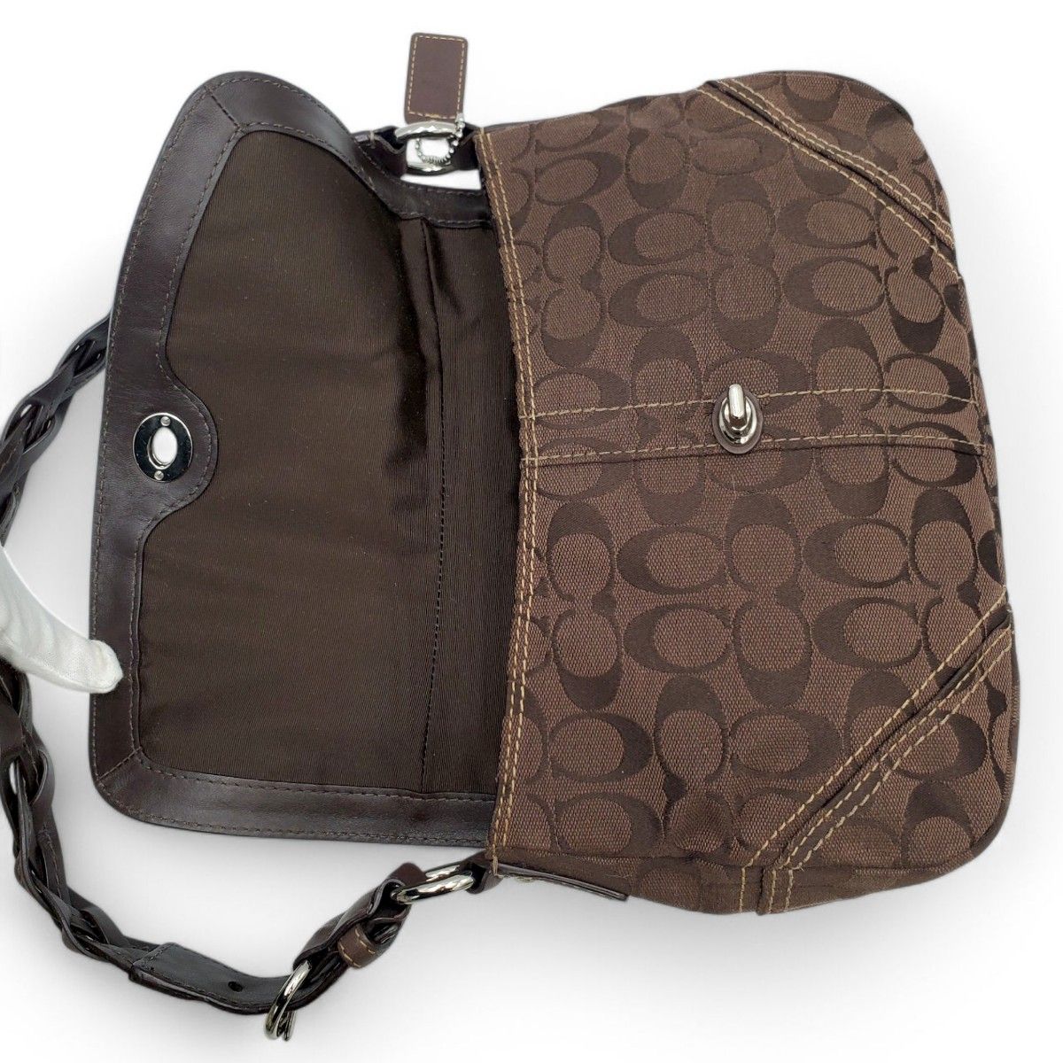 COACH ターンロック ワンショルダー シグネチャー キャンバス COACH ターンロック ワンショルダー シグネチャー キャンバス