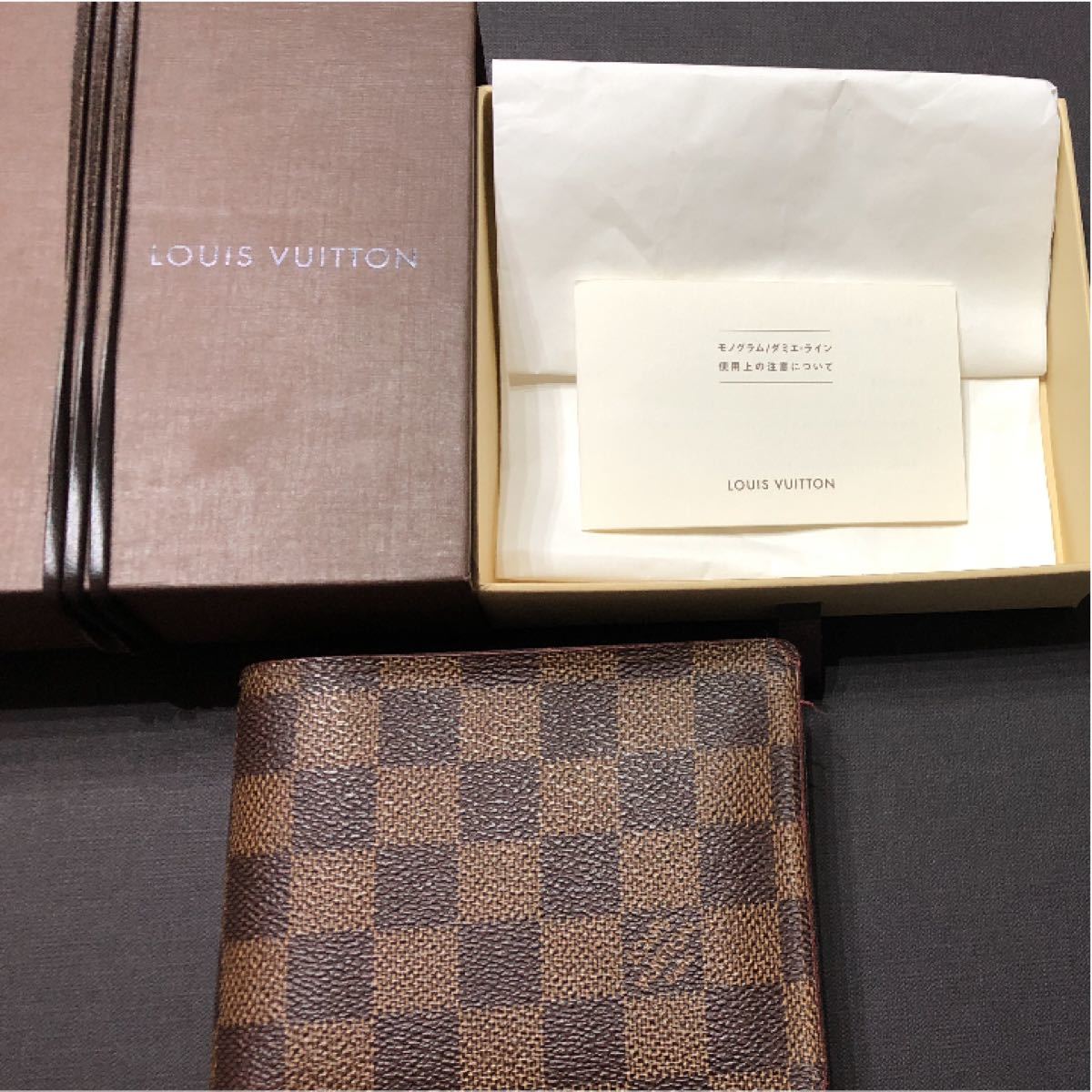 Paypayフリマ Louis Vuitton ルイヴィトン ダミエ 二つ折り財布 中古品 Paypayフリマ Louis Vuitton ルイヴィトン ダミエ 二つ折り財布 中古品