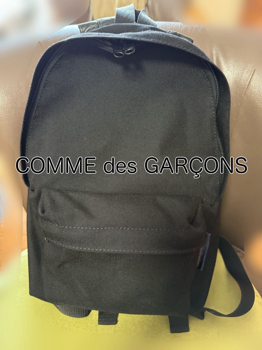 美品 コムデギャルソン ミニ バックパック 黒 馬革ストラップ 美品 コムデギャルソン ミニ バックパック 黒 馬革ストラップ