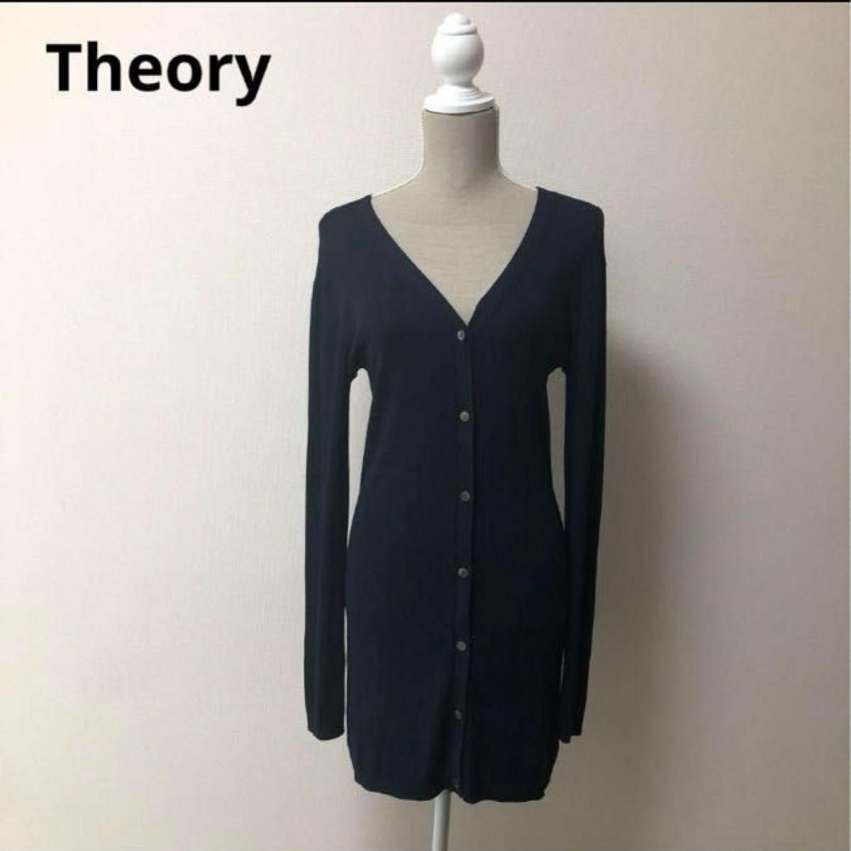 洗える Theory セオリー カーディガン リブ 2way ネイビー S 洗える Theory セオリー カーディガン リブ 2way ネイビー S