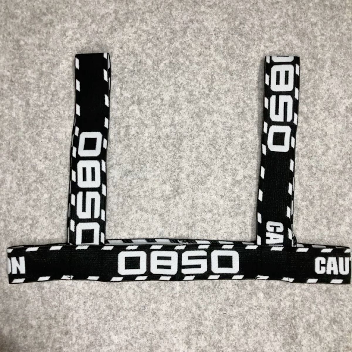 【0850】ハーネス ブラック 黒 立ち入り禁止テープ CAUTION メンズ Mサイズ