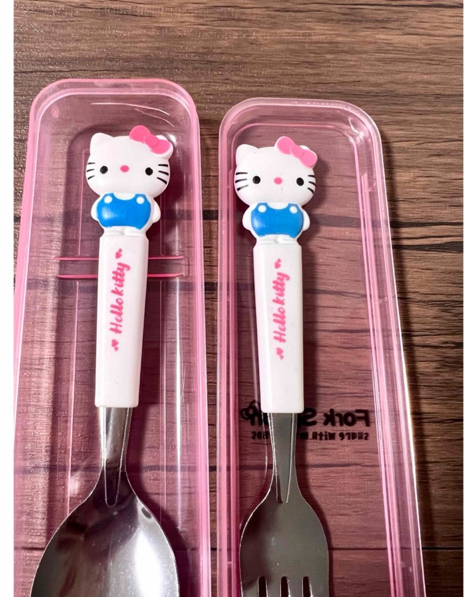 キティちゃん スプーン フォークセット カトラリー 食器 ケース キティちゃん スプーン フォークセット カトラリー 食器 ケース