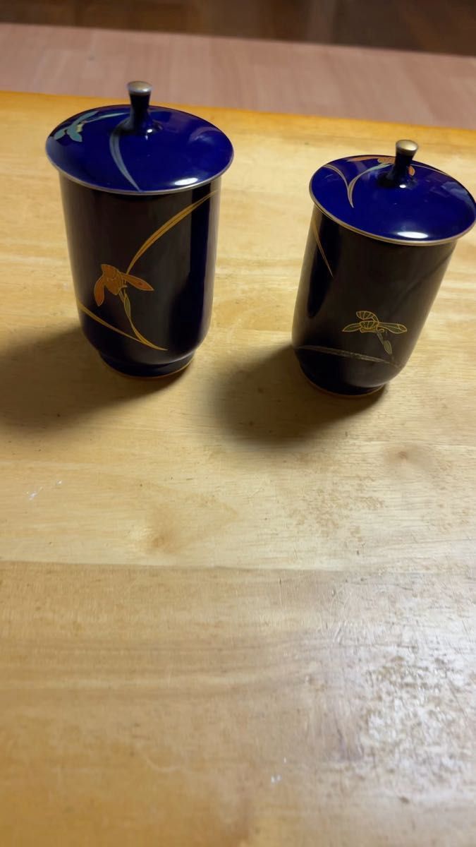 香蘭社 夫婦 湯呑 ペア 蓋付 陶器 有田焼