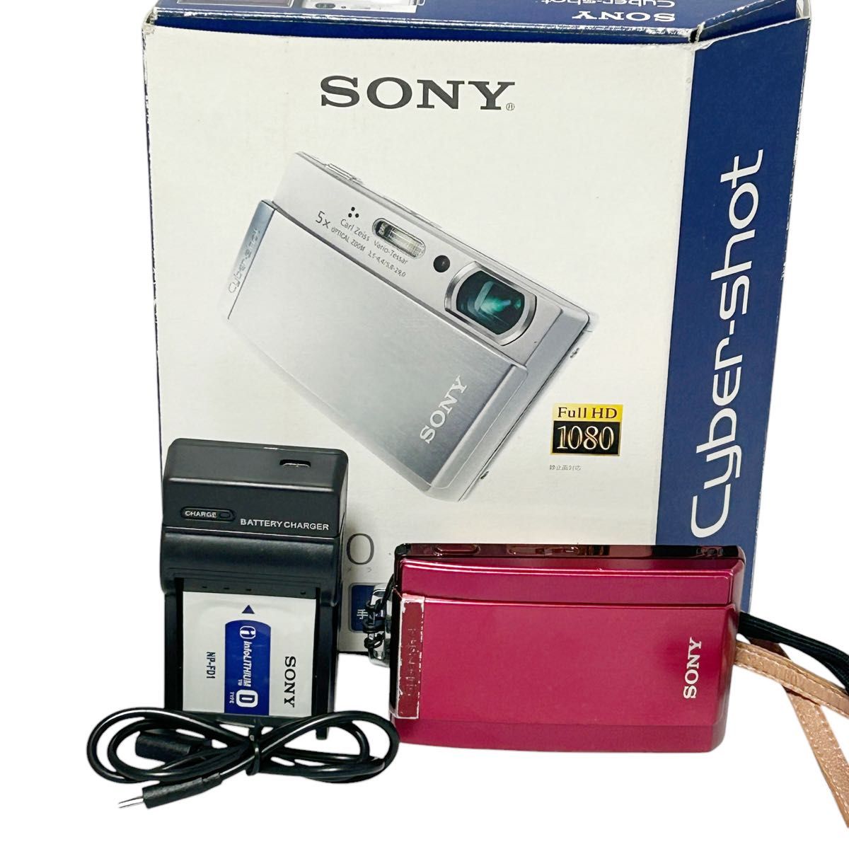 動作品・備品箱付き】Sony Cyber-shot DSC-T300 RED コンデジ 動作品・備品箱付き】Sony Cyber-shot DSC-T300 RED コンデジ