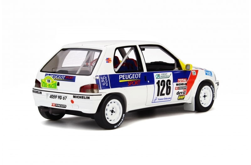 □Otto 1/18 1997 プジョー106ラリー Gr.N #126 S.ローブ Rallye Vins
