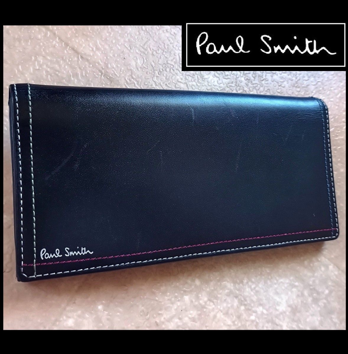 ポールスミス Paul Smith 長財布(内側は未使用級) カラー 黒+ ポールスミス Paul Smith 長財布(内側は未使用級) カラー 黒+