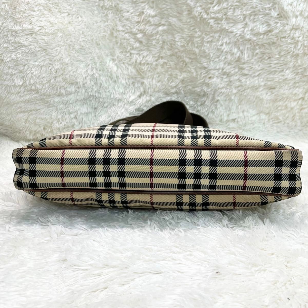 良品】BURBERRYバーバリー ノバチェック ショルダーバック ロゴ 良品】BURBERRYバーバリー ノバチェック ショルダーバック ロゴ