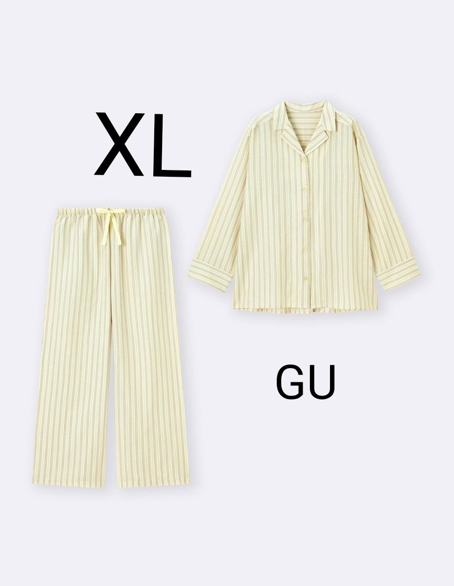 GU ジーユー レディース ストライプパジャマ 長袖&ロングパンツ GU ジーユー レディース ストライプパジャマ 長袖&ロングパンツ