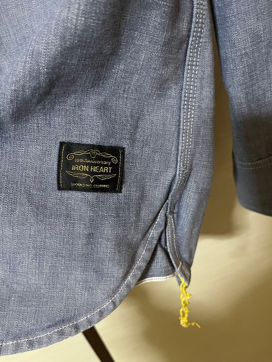 IRON HEART シャンブレーシャツ XS デニム シャツ アイアン IRON HEART シャンブレーシャツ XS デニム シャツ アイアン