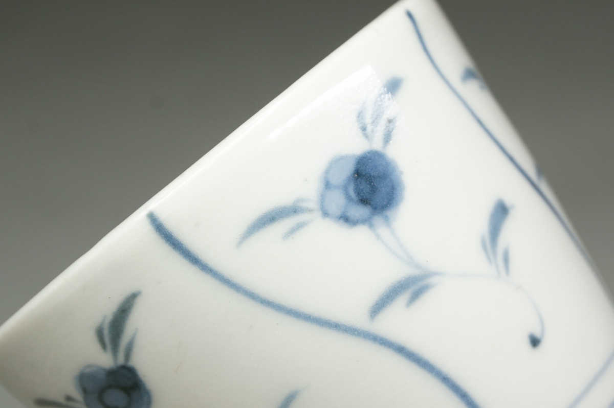蕎麦猪口 古伊万里 染付 薺文 なずな文 窓絵 江戸期 珍品 茶道具 蕎麦猪口 古伊万里 染付 薺文 なずな文 窓絵 江戸期 珍品 茶道具