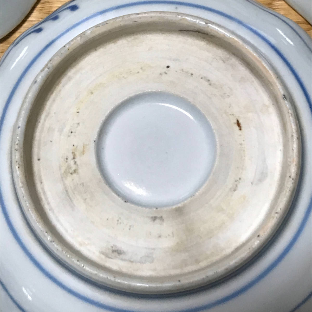 朝霧★江戸後期!江戸末期!古伊万里 染付 鉢/なます皿5客/食器!花蝶図!★管理番号11