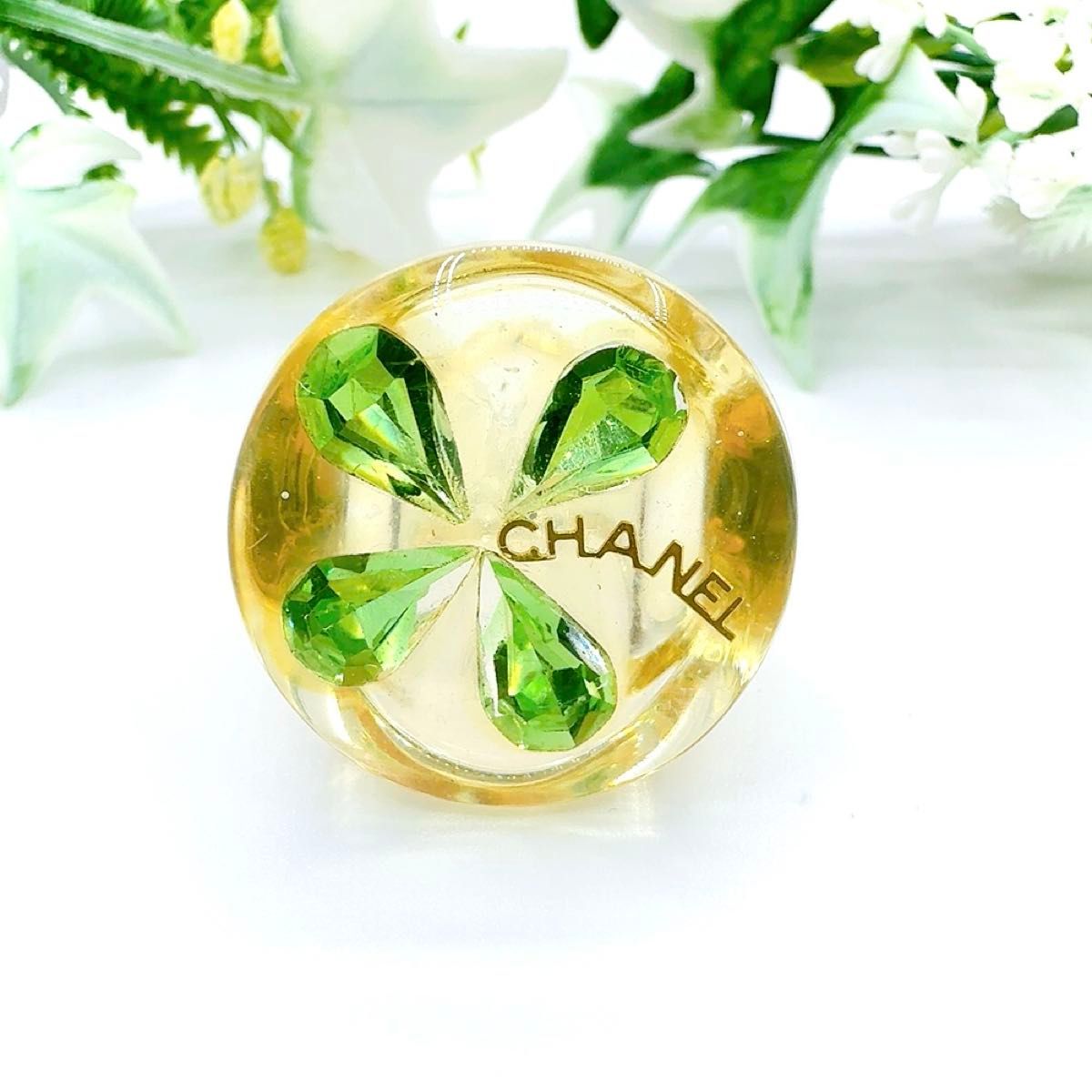 CHANEL シャネル プラスチックリング リング 指輪 11 5号程度 CHANEL シャネル プラスチックリング リング 指輪 11 5号程度