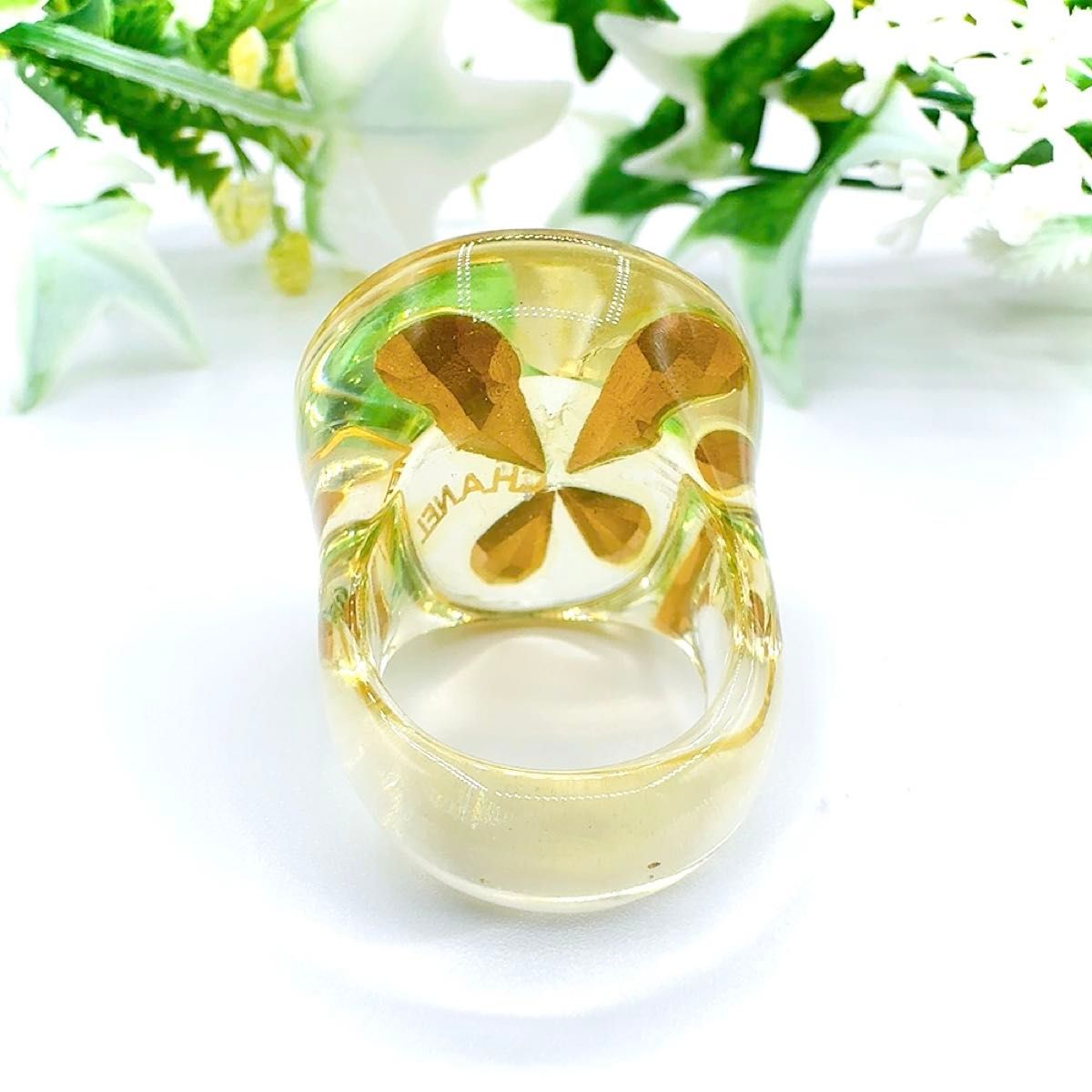 CHANEL シャネル プラスチックリング リング 指輪 11 5号程度 CHANEL シャネル プラスチックリング リング 指輪 11 5号程度