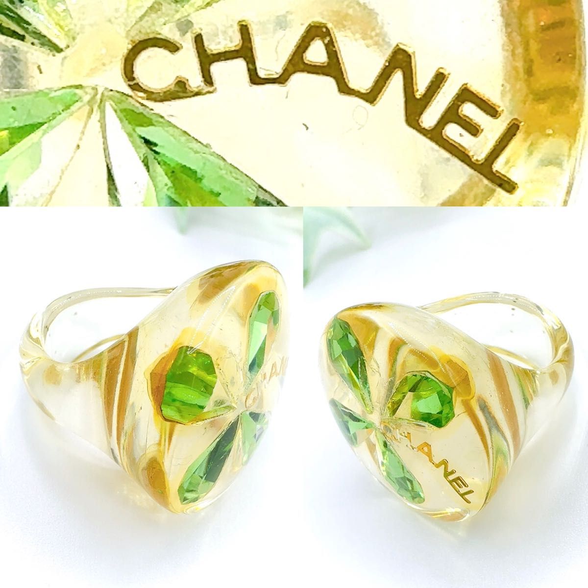 CHANEL シャネル プラスチックリング リング 指輪 11 5号程度 CHANEL シャネル プラスチックリング リング 指輪 11 5号程度
