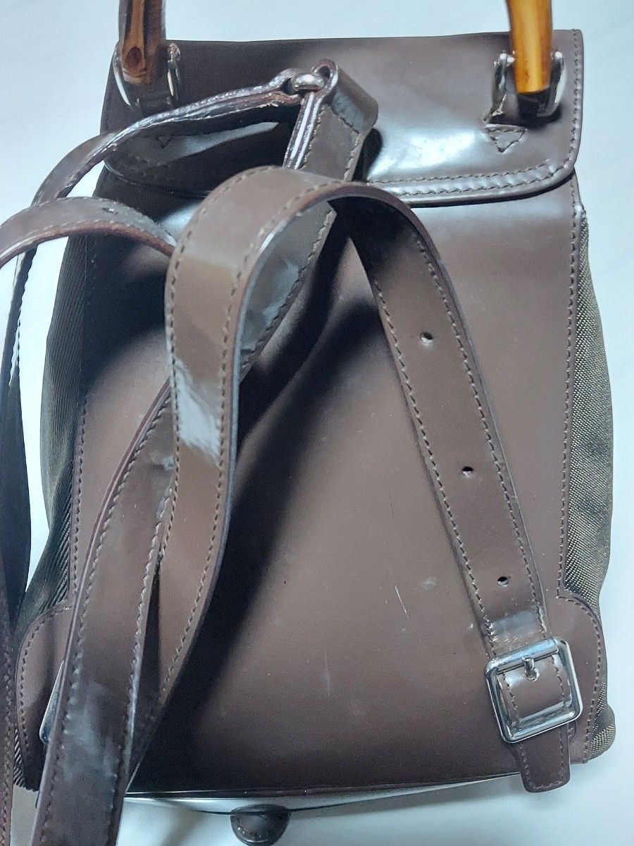 GUCCI グッチ ダークブラウン バンブーハンドル ミニサイズ GUCCI グッチ ダークブラウン バンブーハンドル ミニサイズ