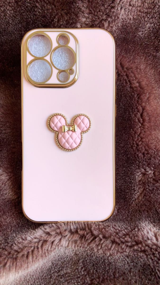 新品未使用 iPhone16Pro用 スマホケース ミニー ディズニー ピンク スマホカバー スマケー