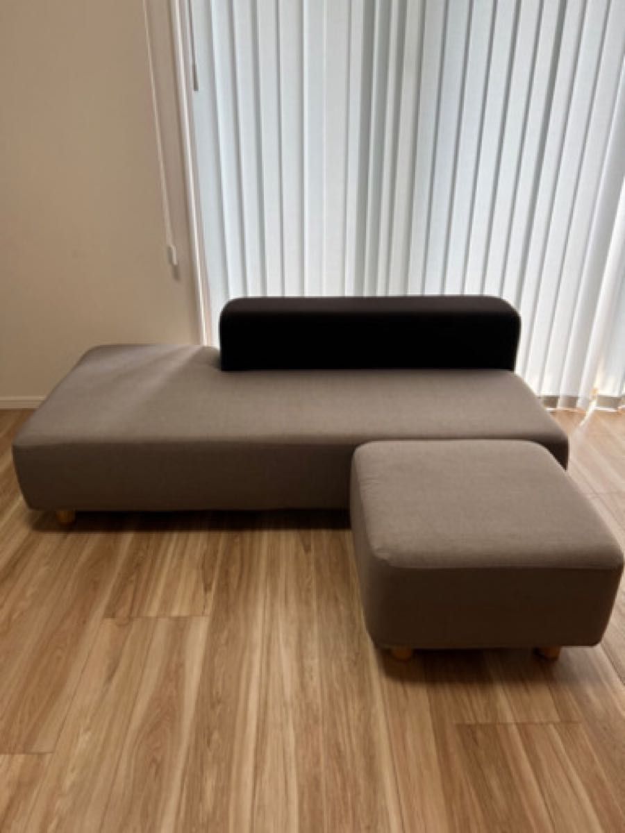 無印良品 MUJI ソファベンチ ソファ グレーベージュ×ブラウン 無印良品 MUJI ソファベンチ ソファ グレーベージュ×ブラウン