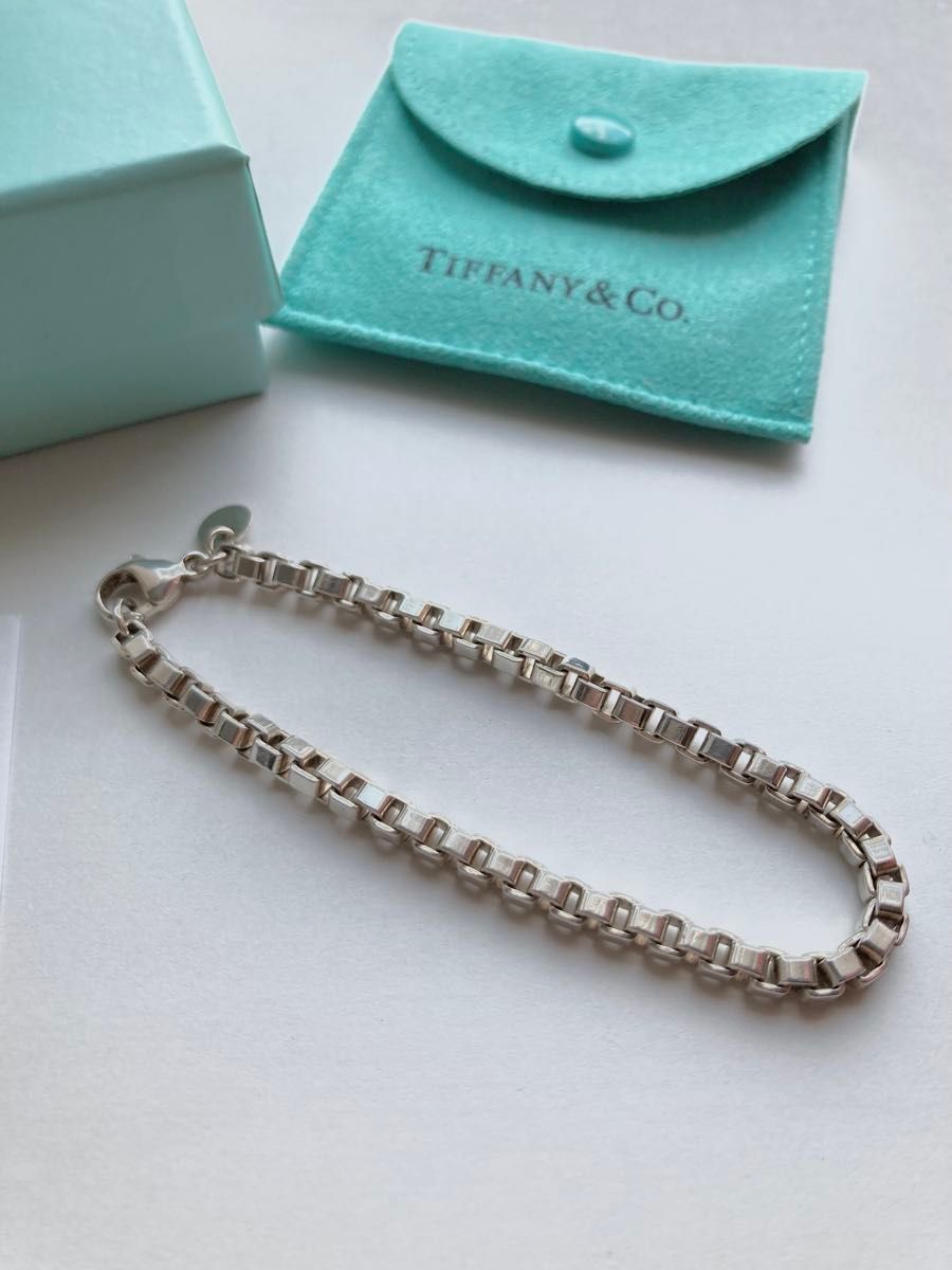 美品】ティファニー TIFFANY ベネチアン ブレスレット ー 美品】ティファニー TIFFANY ベネチアン ブレスレット ー