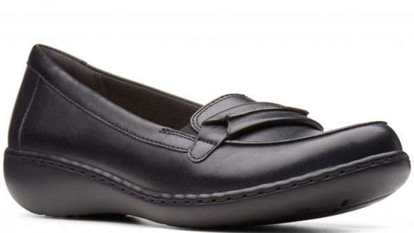  бесплатная доставка Clarks 28.5cm Loafer туфли-лодочки черный чёрный кожа кожа soft стелька Wedge формальный туфли без застежки AC55